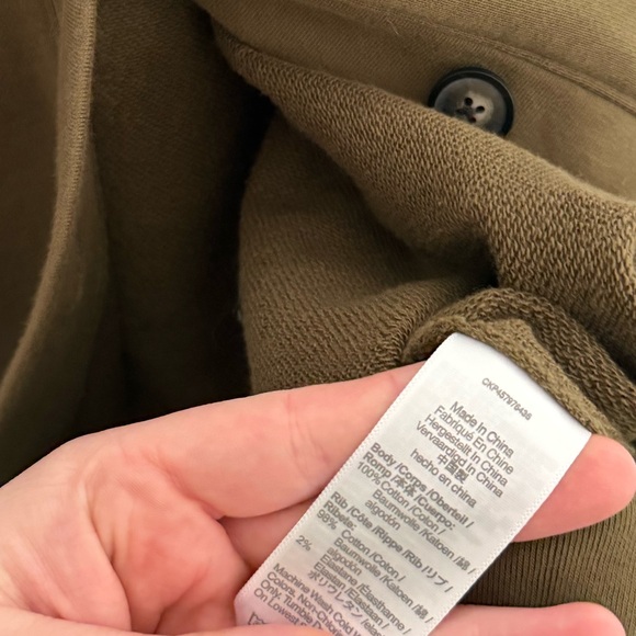 Madewell (Re)sourced Cotton Olive Button-Up Cardigan (S) cabincore normcore - Picture 5 of 6